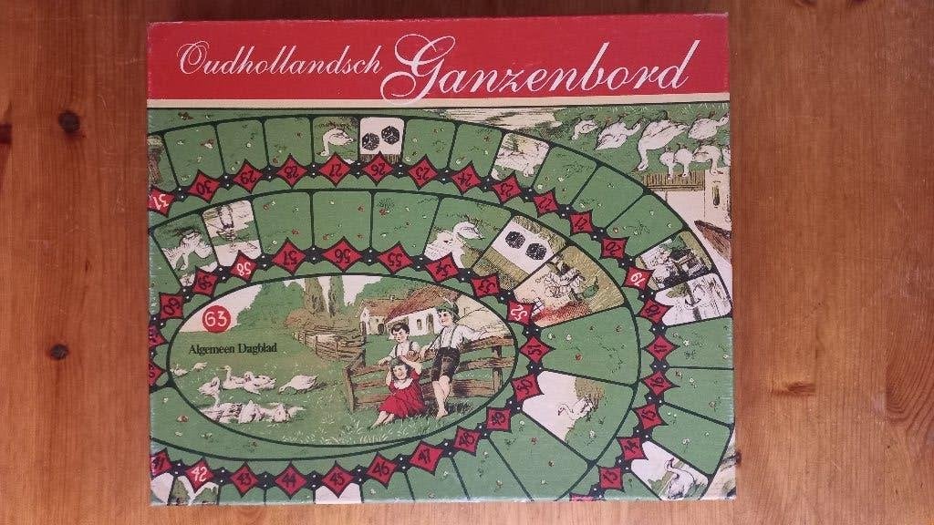 Oudhollandsch ganzenbordspel, Een of twee spelers, Ophalen of Verzenden, Zo goed als nieuw