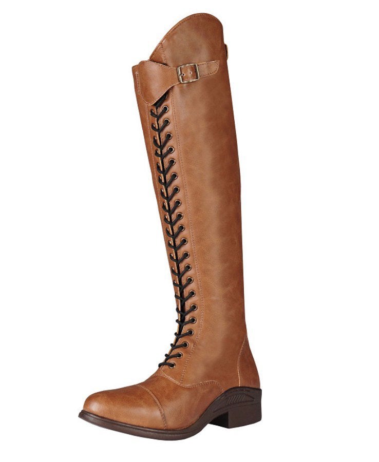 Nieuwe Horka lacey paardrijlaarzen cognac veter rits 38N, Dieren en Toebehoren, Nieuw, Ophalen of Verzenden, A, Schoeisel