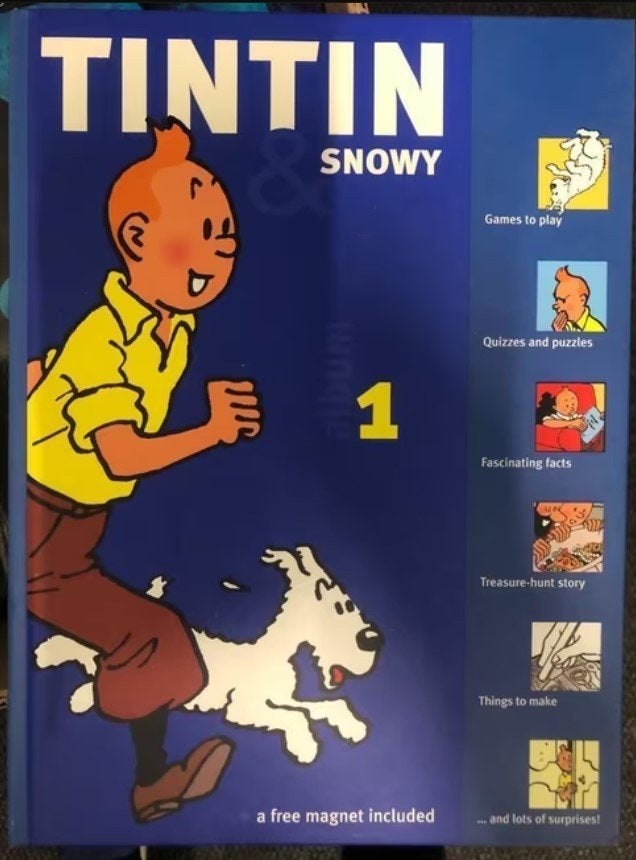 Tintin kuifje & Snowy 1 inclusief magneet Hardcover n1, Eén stripboek, Ophalen of Verzenden, Zo goed als nieuw