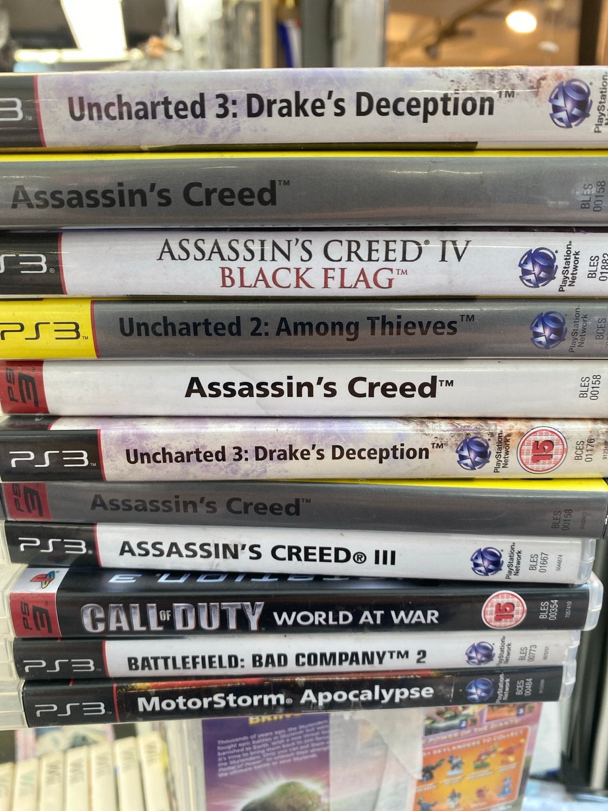 11 PlayStation 3 Spellen: Assassin's Creed, Uncharted, CoD, Online, Gebruikt, Overige genres, 1 speler
