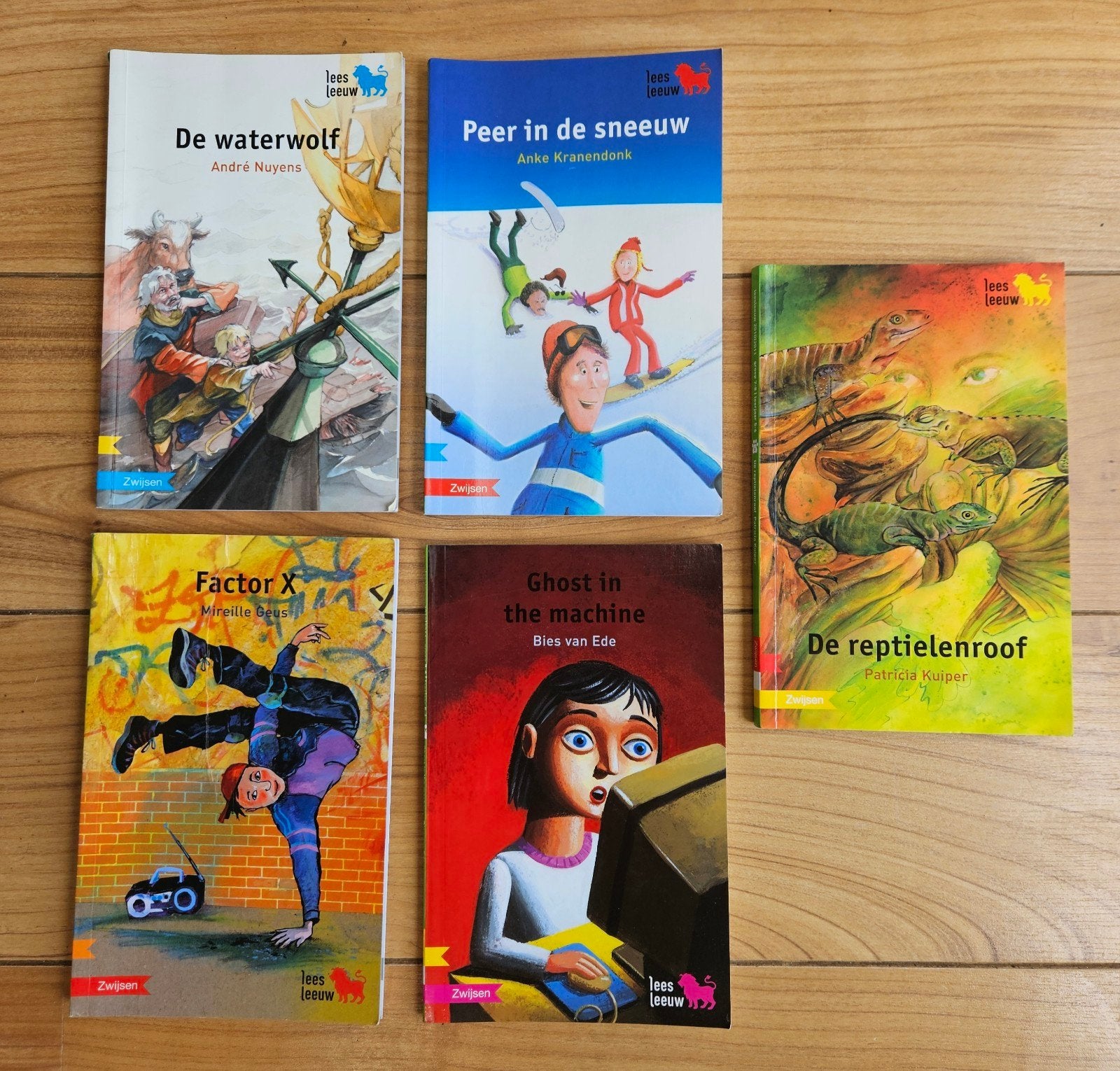 5 Leesleeuw boeken: De waterwolf, Peer in de sneeuw, etc., Boeken, Ophalen of Verzenden, Gelezen, Fictie algemeen