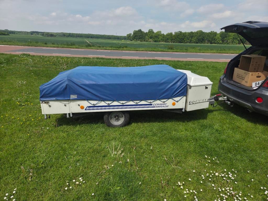 vouwagen conway mirage met complete inboedel, Ophalen, Tot en met 5, Aanwezig
