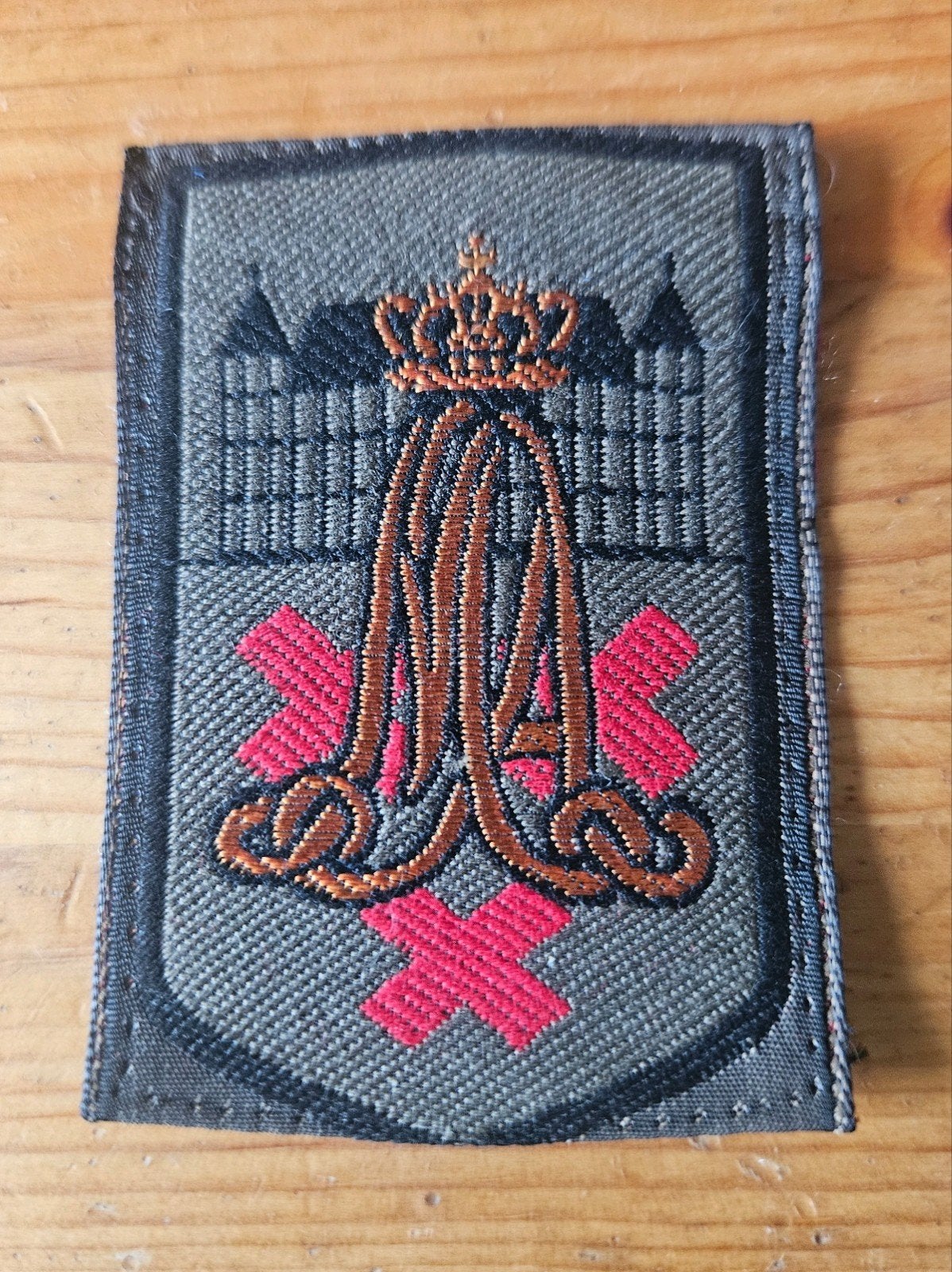 Mouwembleem KMA, Ophalen of Verzenden, Landmacht, Nederland, Embleem of Badge