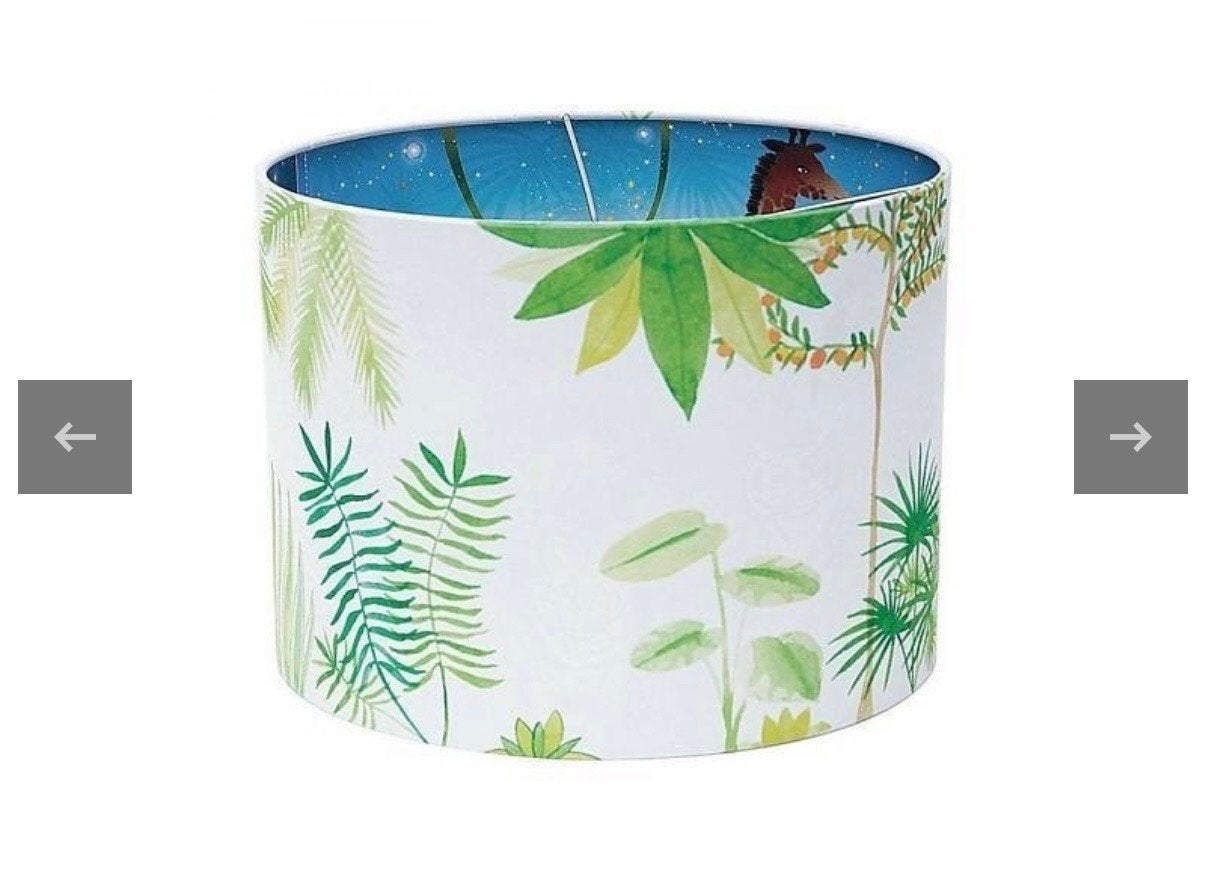 Lampenkap met jungleprint van Hartendief, Hanglamp, Gebruikt, Meerkleurig, Rond