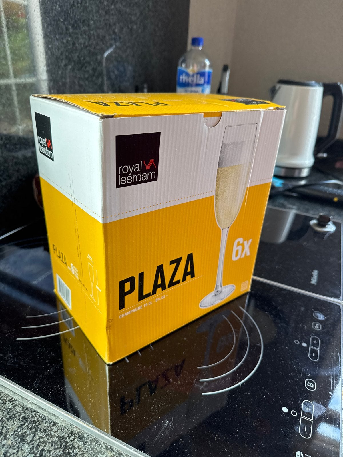 Royal Leerdam Plaza Champagneglazen - Set van 6, Huis en Inrichting, Ophalen, Nieuw, Overige merken, Glas