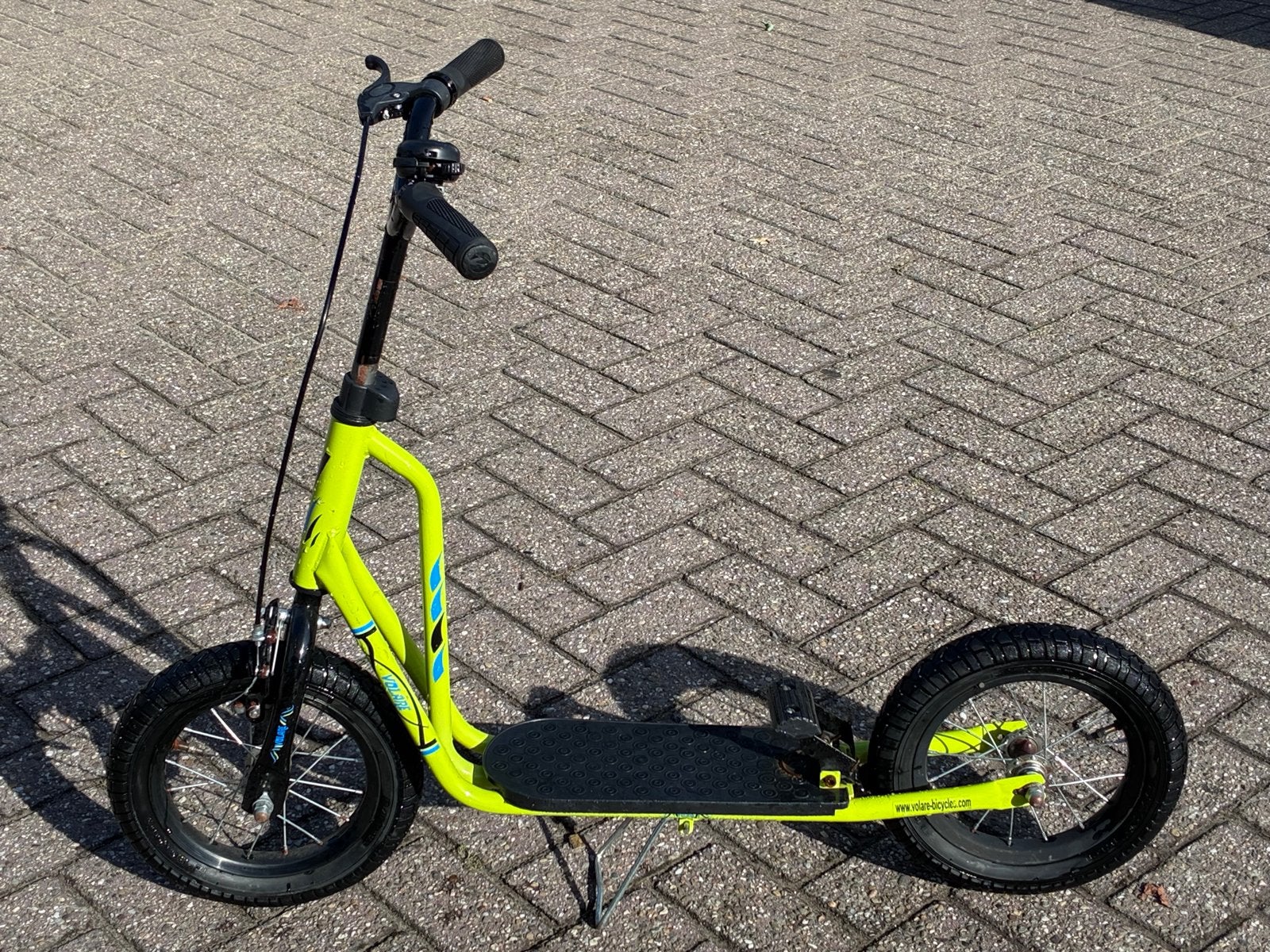 Stoere gele Kickbike step met handrem, Fietsen en Brommers, Ophalen, Gebruikt, Kickbike
