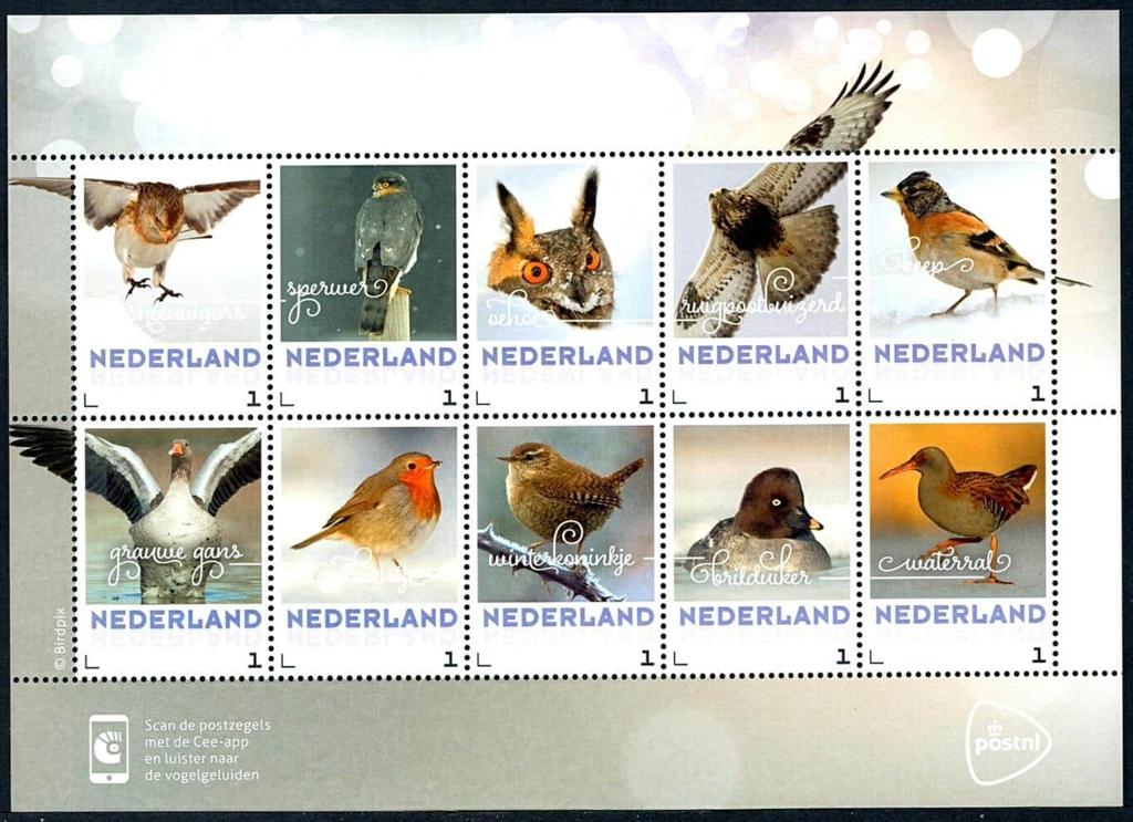2017 Vel Persoonlijke Postzegels Winter Vogels Postfris., Postzegels en Munten, Postzegels | Nederland, Verzenden, Postfris