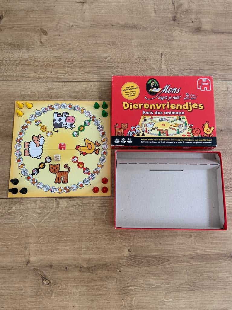 Mens erger je niet kinder bordspel met dierenvriendjes, Ophalen of Verzenden, Zo goed als nieuw