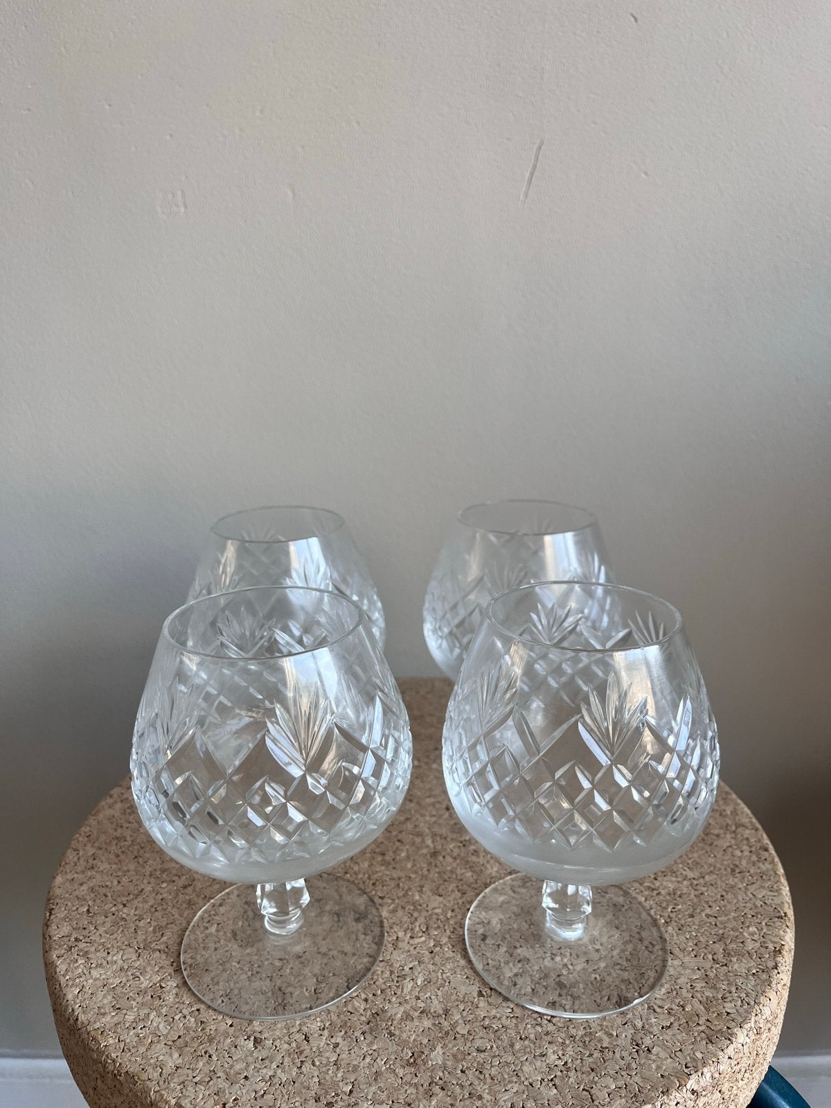 Set van 4 kristallen cognacglazen, Ophalen