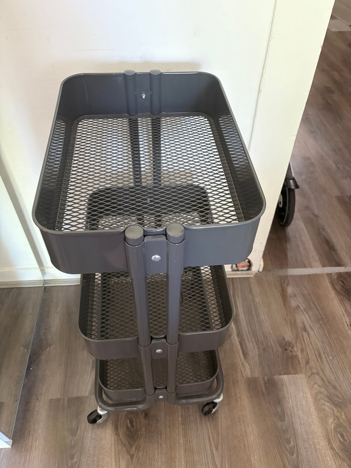 IKEA Raskog rolwagen zwart - 35x45x77 cm, Ophalen, Gebruikt, Zwart, Metaal