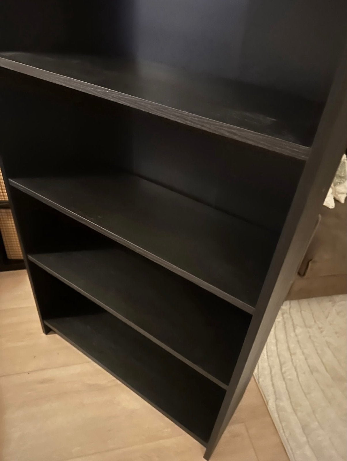 Zwarte Boekenkast met Verstelbare Planken, Ophalen, Met plank(en), Gebruikt, 200 cm of meer