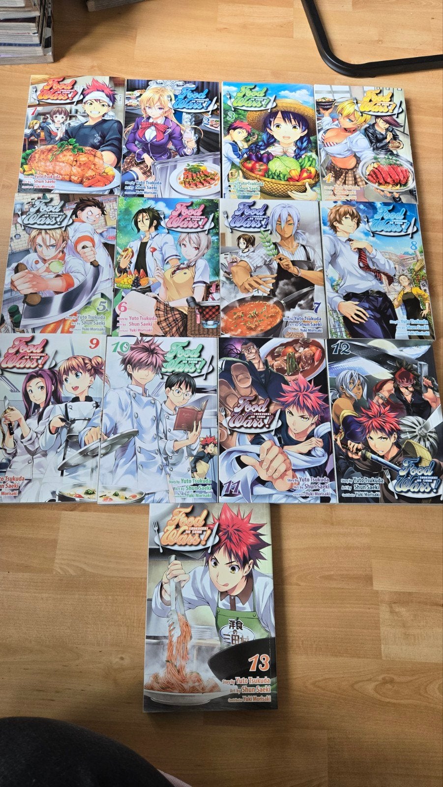 Food Wars Shokugeki no Soma Manga Volume 1-13, Yuto Tsukuda, Ophalen of Verzenden, Zo goed als nieuw, Japan (Manga)