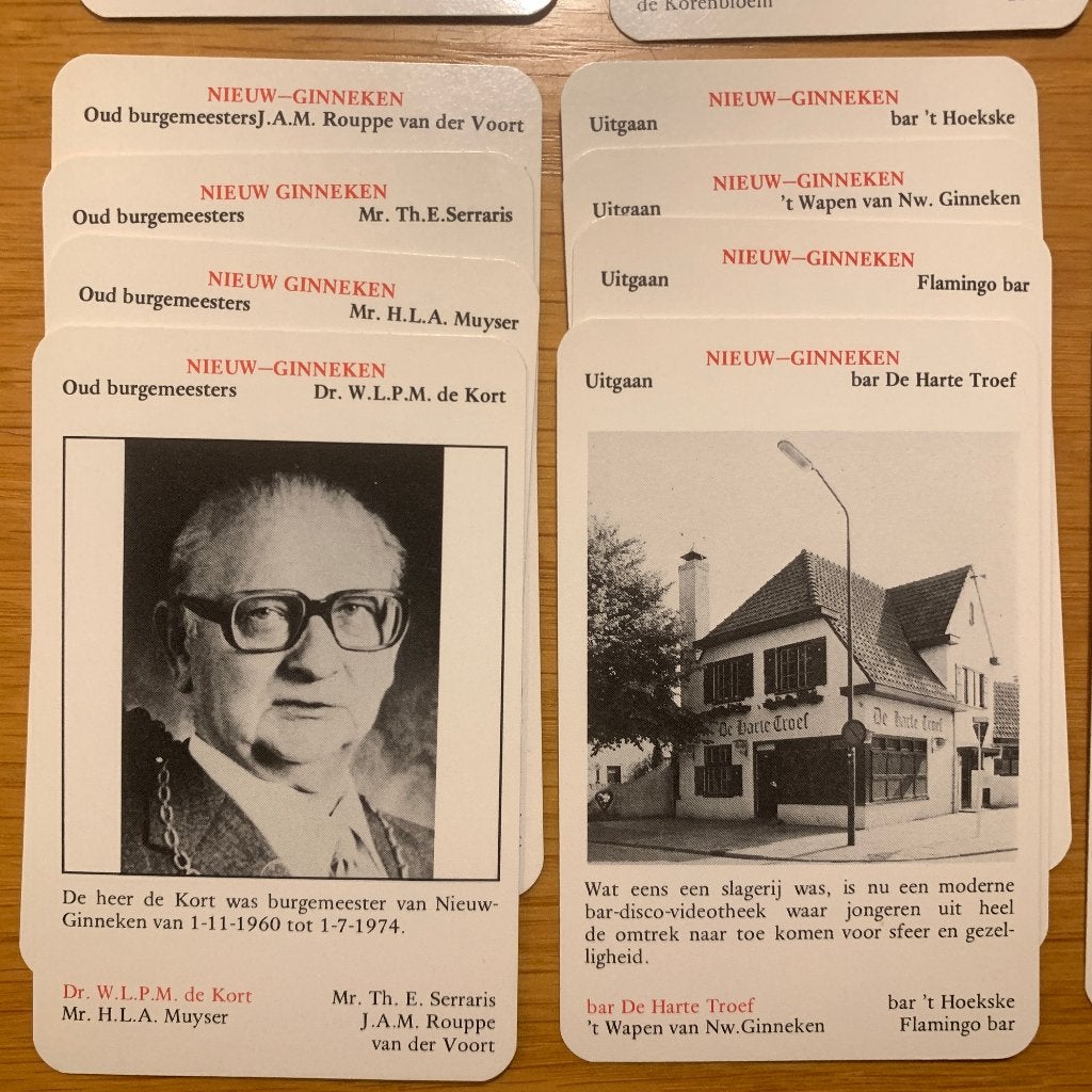 Nieuw-Ginneken Kwartetspel - Historisch Kwartet kaartspel, Verzamelen, Speelkaarten, Jokers en Kwartetten, Ophalen of Verzenden