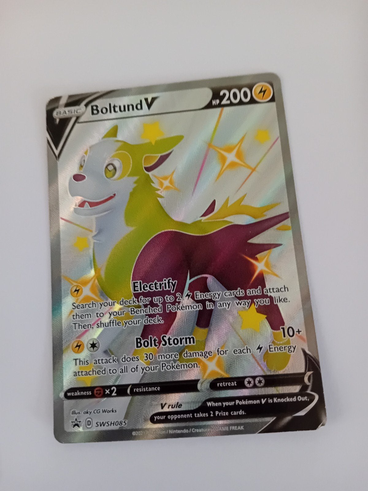 Pokemonkaart Boltund V SWSH085 Black Star Promo, Ophalen of Verzenden, Nieuw, Losse kaart, Foil