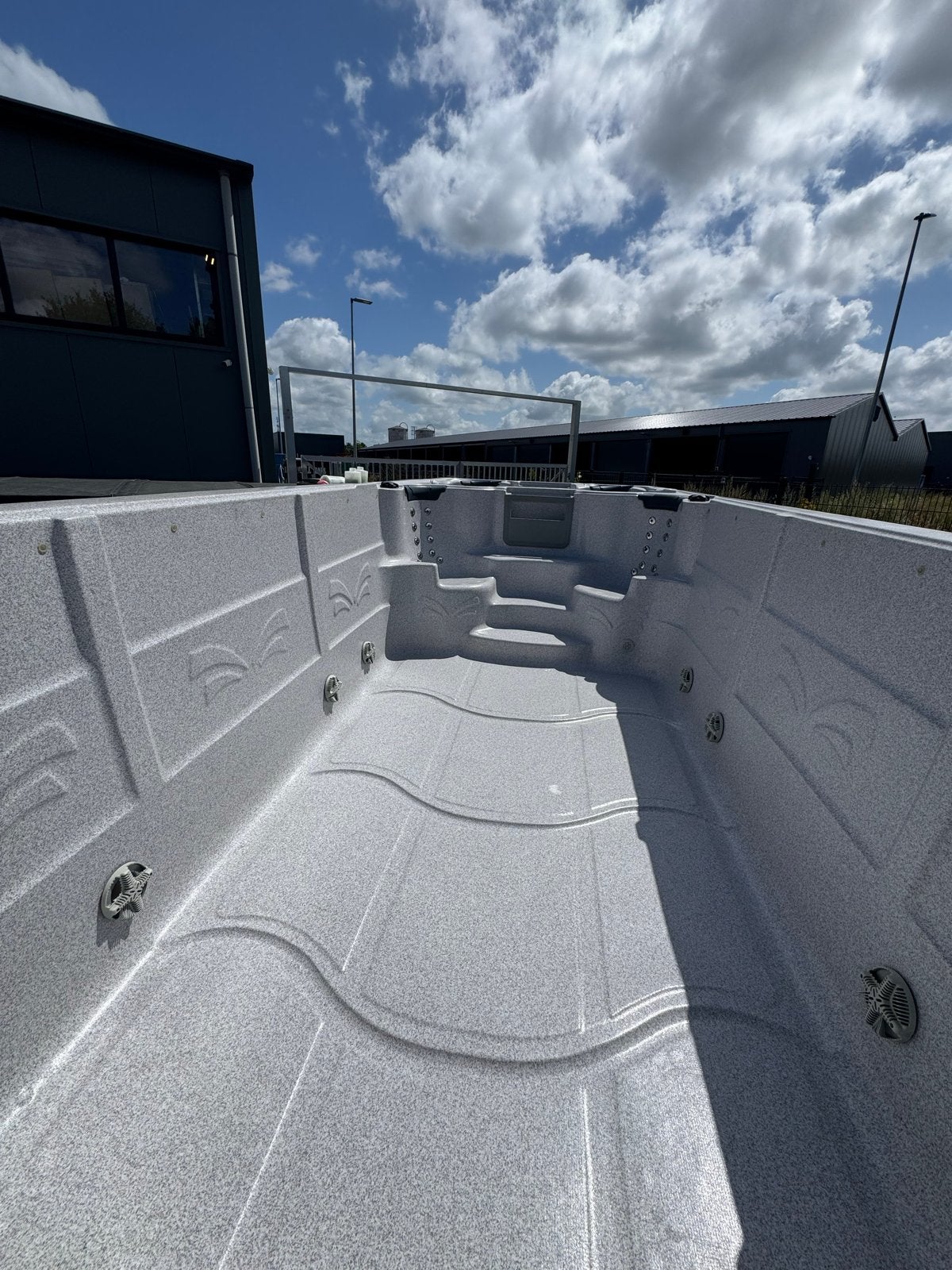 Zwemspa 6 meter lang, 225 cm breed incl. cover, Tuin en Terras, Zwembaden, 120 cm of meer, Gebruikt, 200 tot 300 cm, SpaBoer