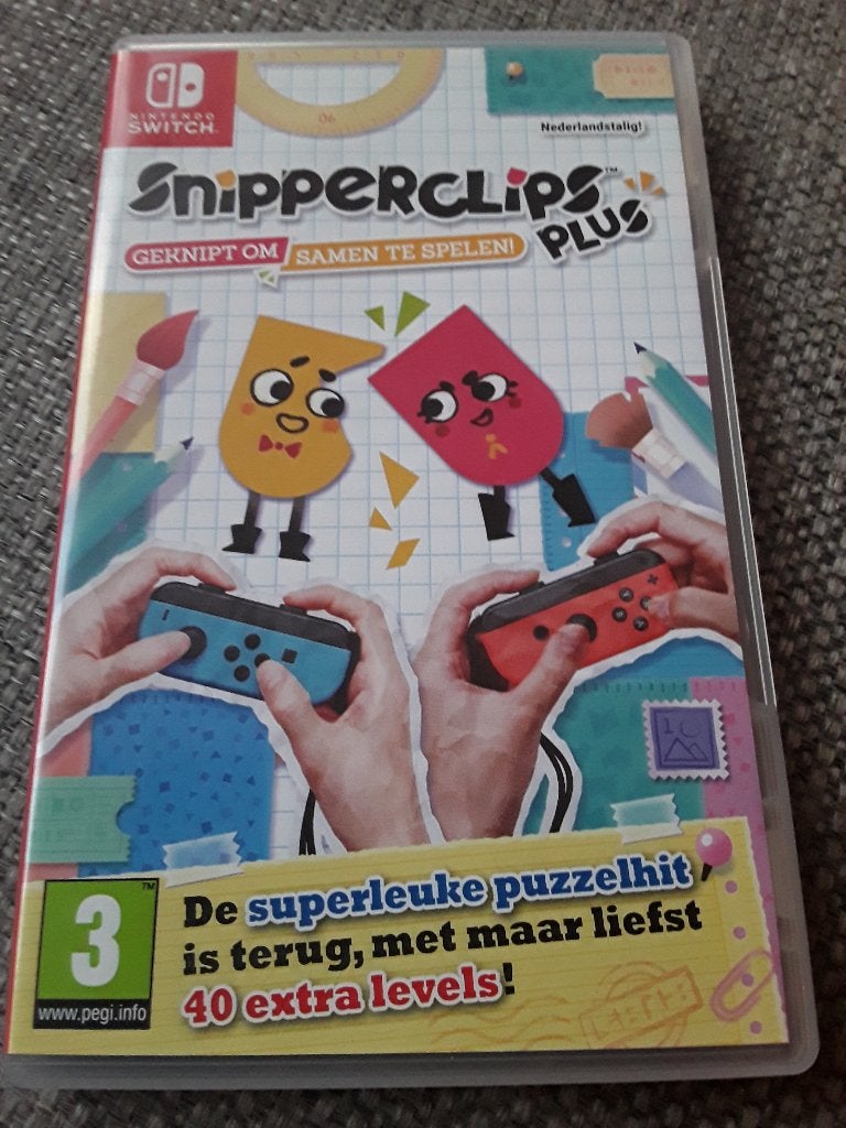 Nintendo Switch Game Snipperclips Plus Geknipt Om Samen, Puzzel en Educatief, Ophalen of Verzenden, Zo goed als nieuw, 3 spelers of meer