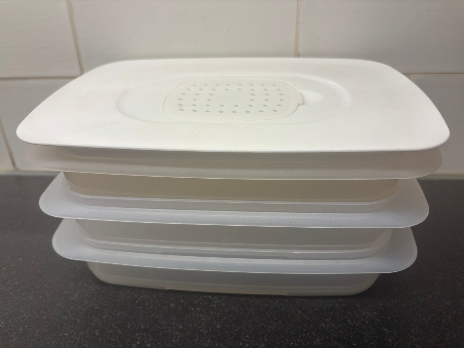 Tupperware cool n fresh ventilatiedeksel stapel vleeswaren, Ophalen of Verzenden, Zo goed als nieuw