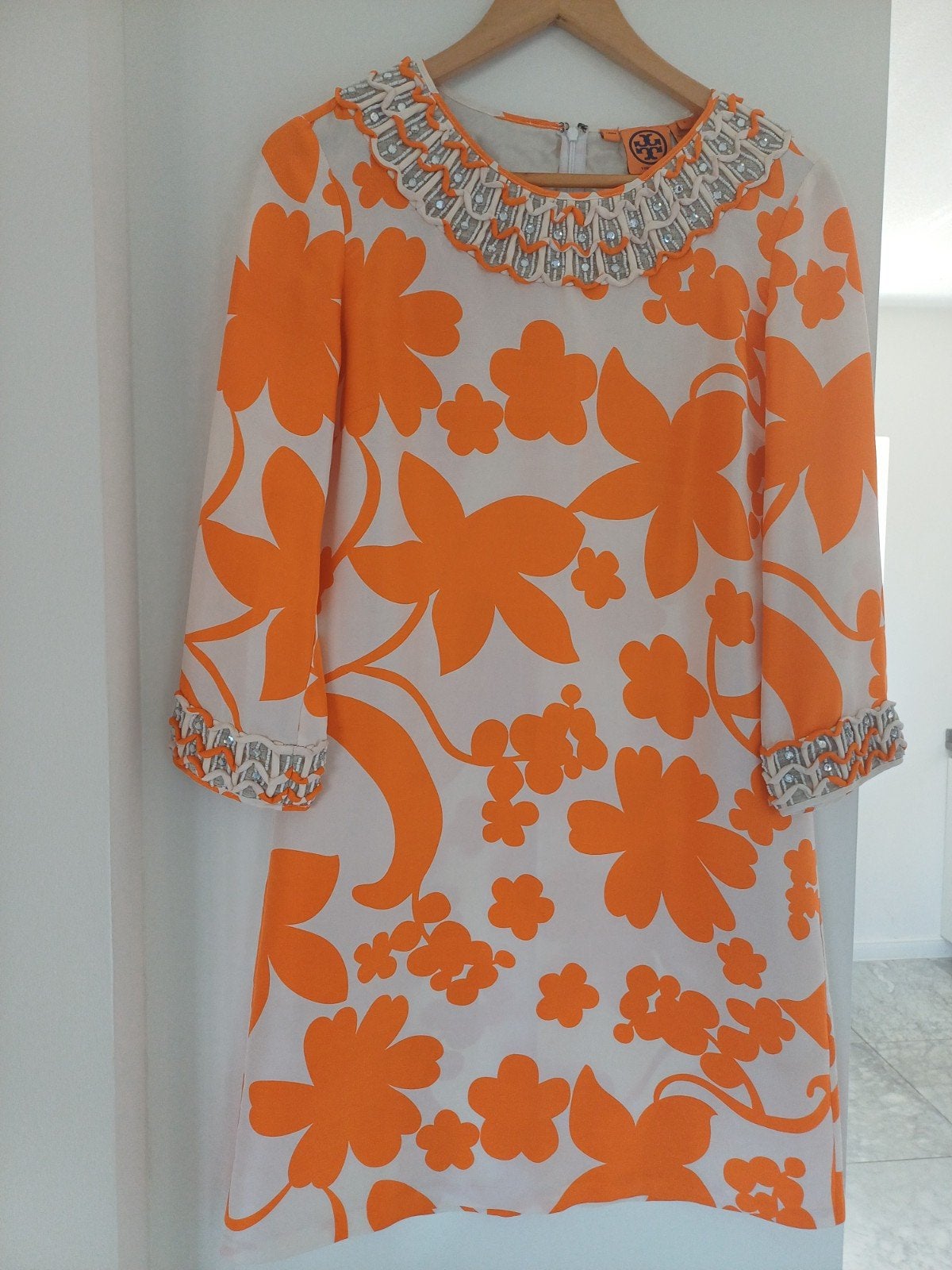 Tory Burch jurk maat 6 / maat 36 100% zijde, Nieuw, Oranje, Ophalen of Verzenden, Maat 36 (S)
