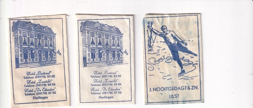 2 suikerzakjes van Harlingen en 1 van Ijlst, Verzamelen, Ophalen of Verzenden