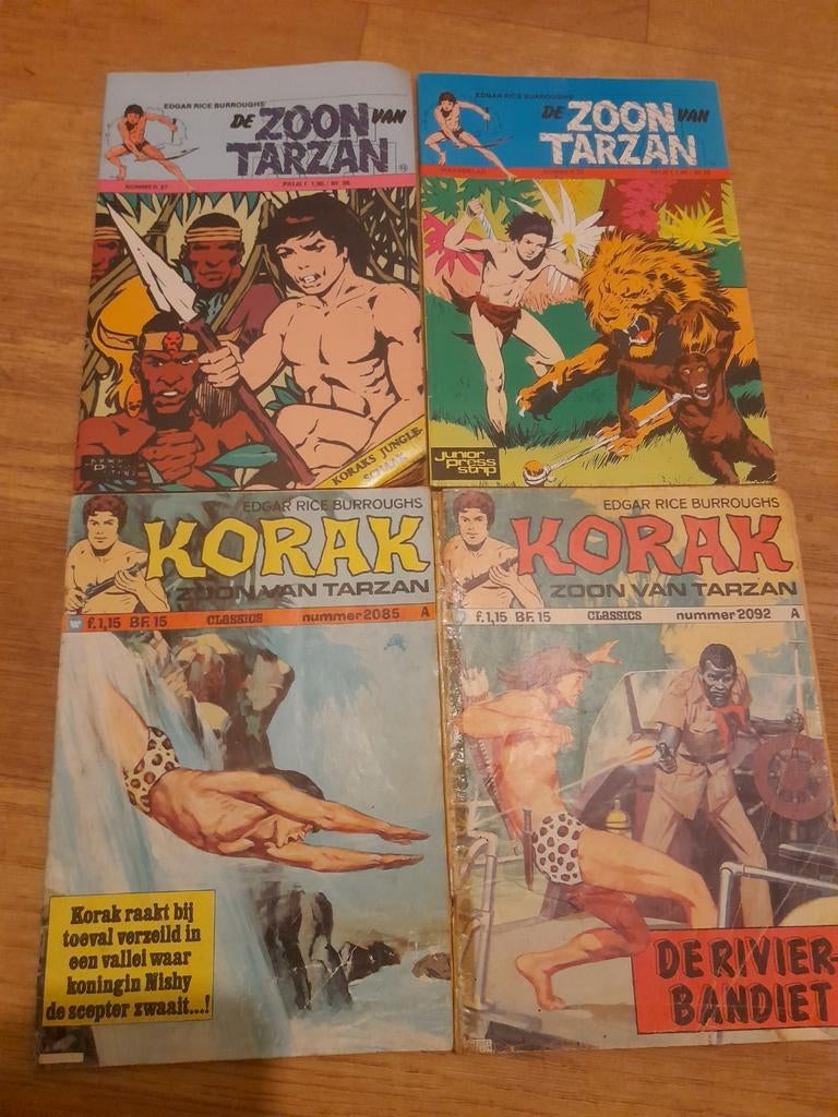 Tarzan/korak strips, Meerdere comics, Ophalen of Verzenden, Gelezen, Europa