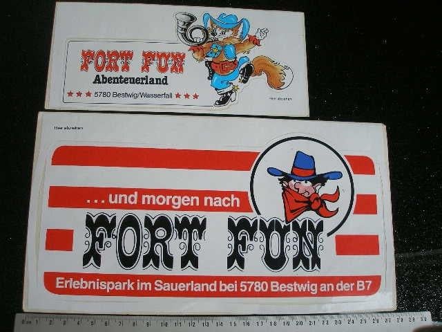 16x sticker fort fun erlebnispark bestwig sauerland B7, Verzenden, Zo goed als nieuw, Bedrijf of Vereniging