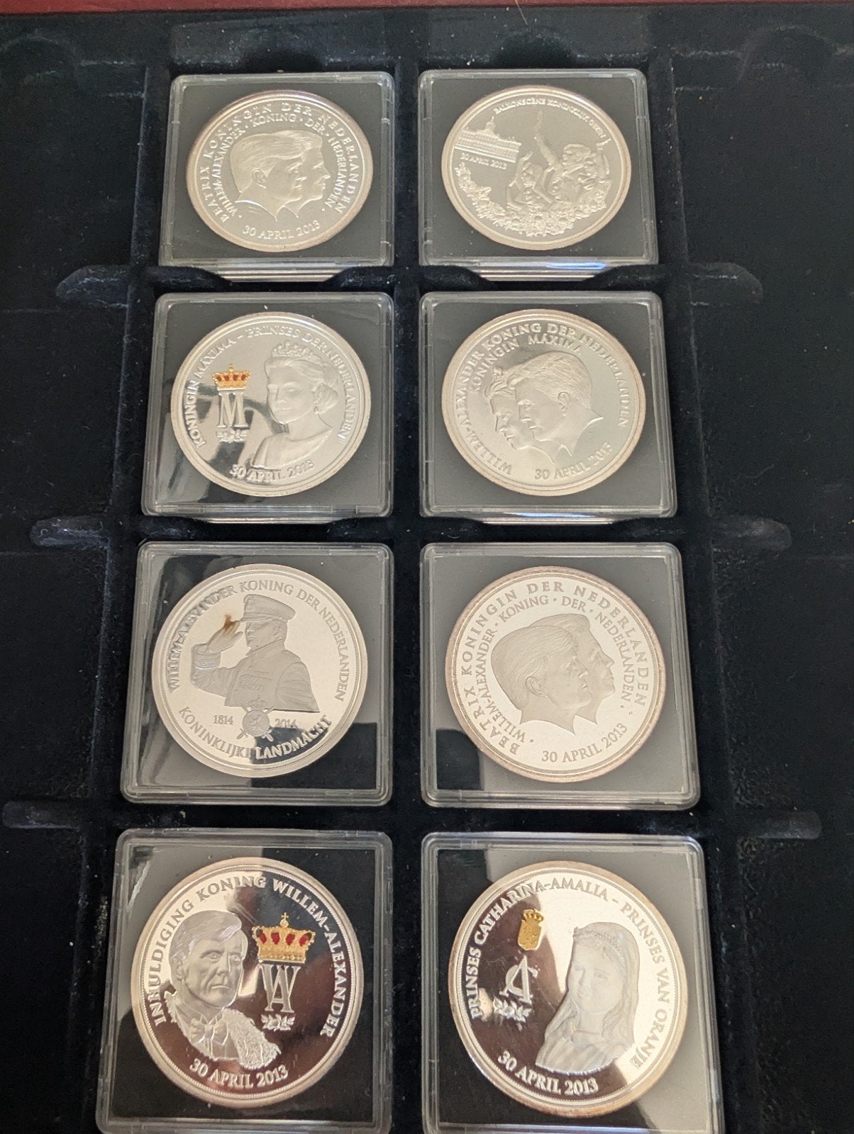 Collectie van 8 zilveren herdenkingsmunten, Postzegels en Munten, Munten | Nederland, Ophalen of Verzenden