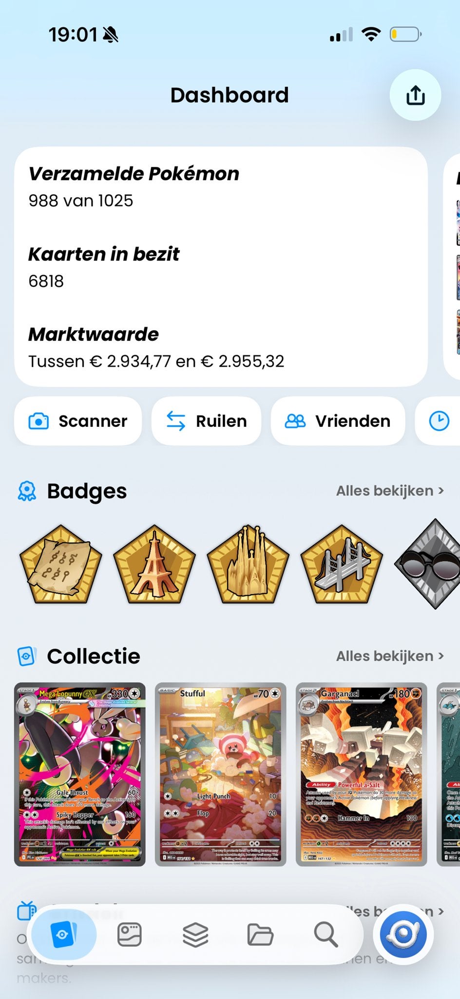 Pokémon kaarten collectie - 988 van 1025 verzameld, Ophalen of Verzenden, Gebruikt, Meerdere kaarten
