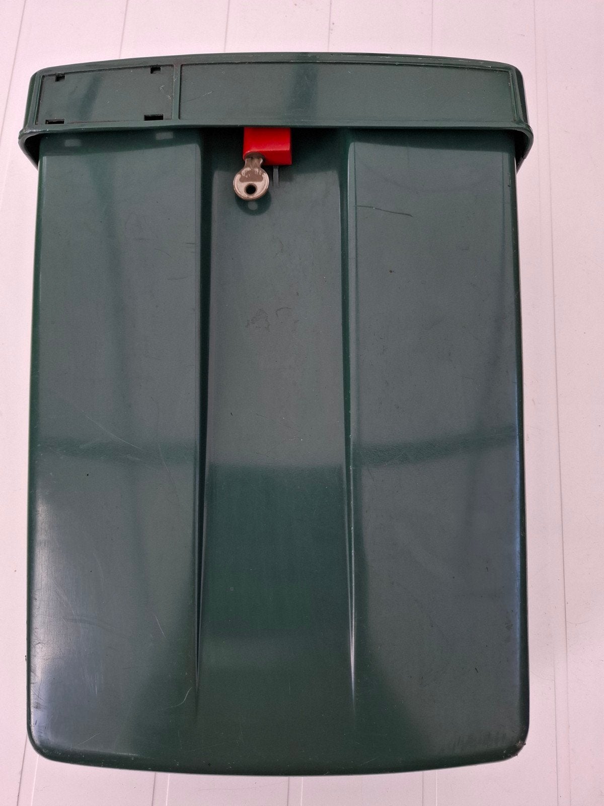 Groene PTT Brievenbus met Slot en Sleutel - Gebruikt, Tuin en Terras, Brievenbussen, Ophalen of Verzenden, Gebruikt, Kunststof
