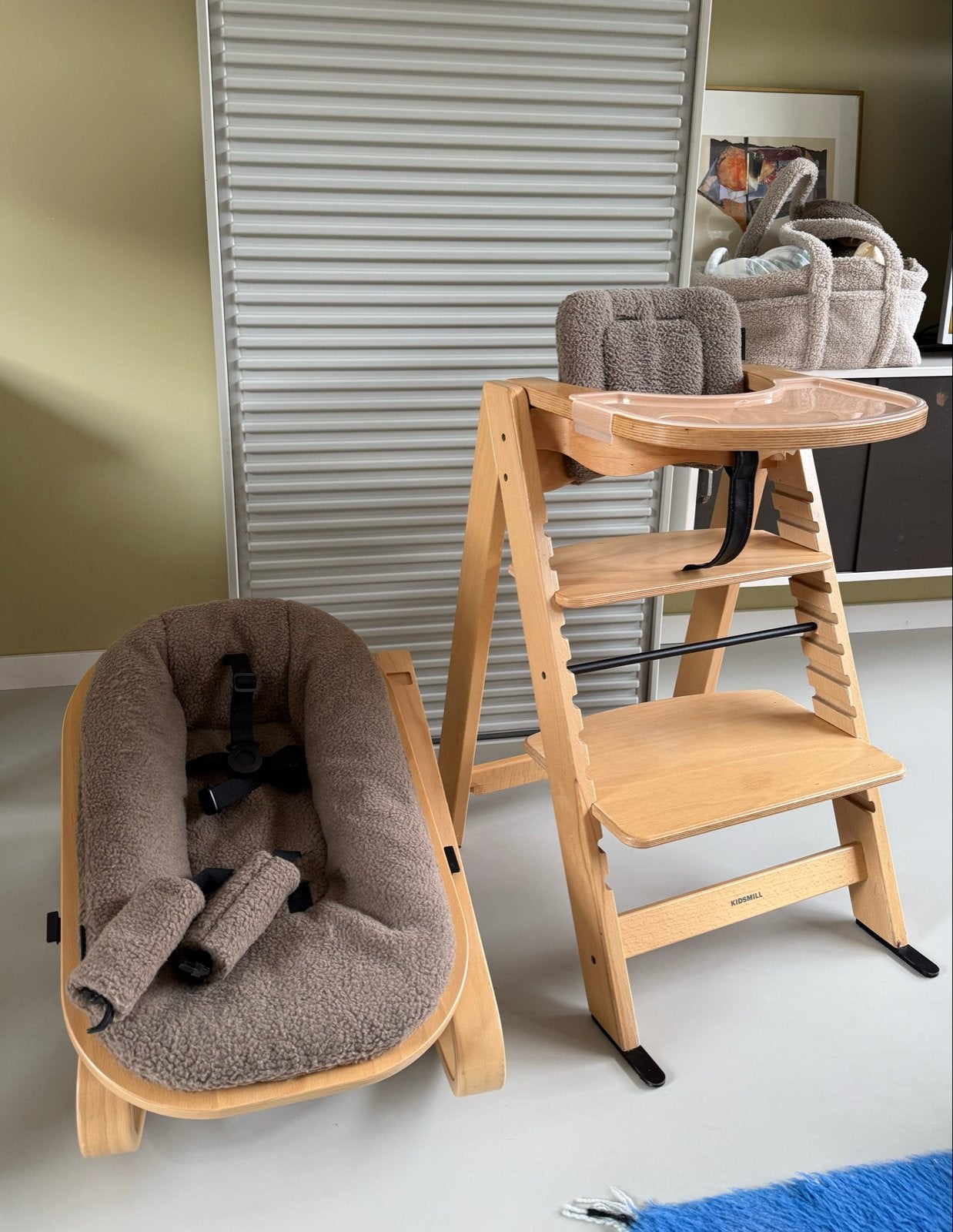 Kidsmill Up! Kinderstoel Beuken + Newbornset & wipstoel, Kinderen en Baby's, Kinderstoelen, Ophalen, Gebruikt, Meegroeistoel, Gordel(s)