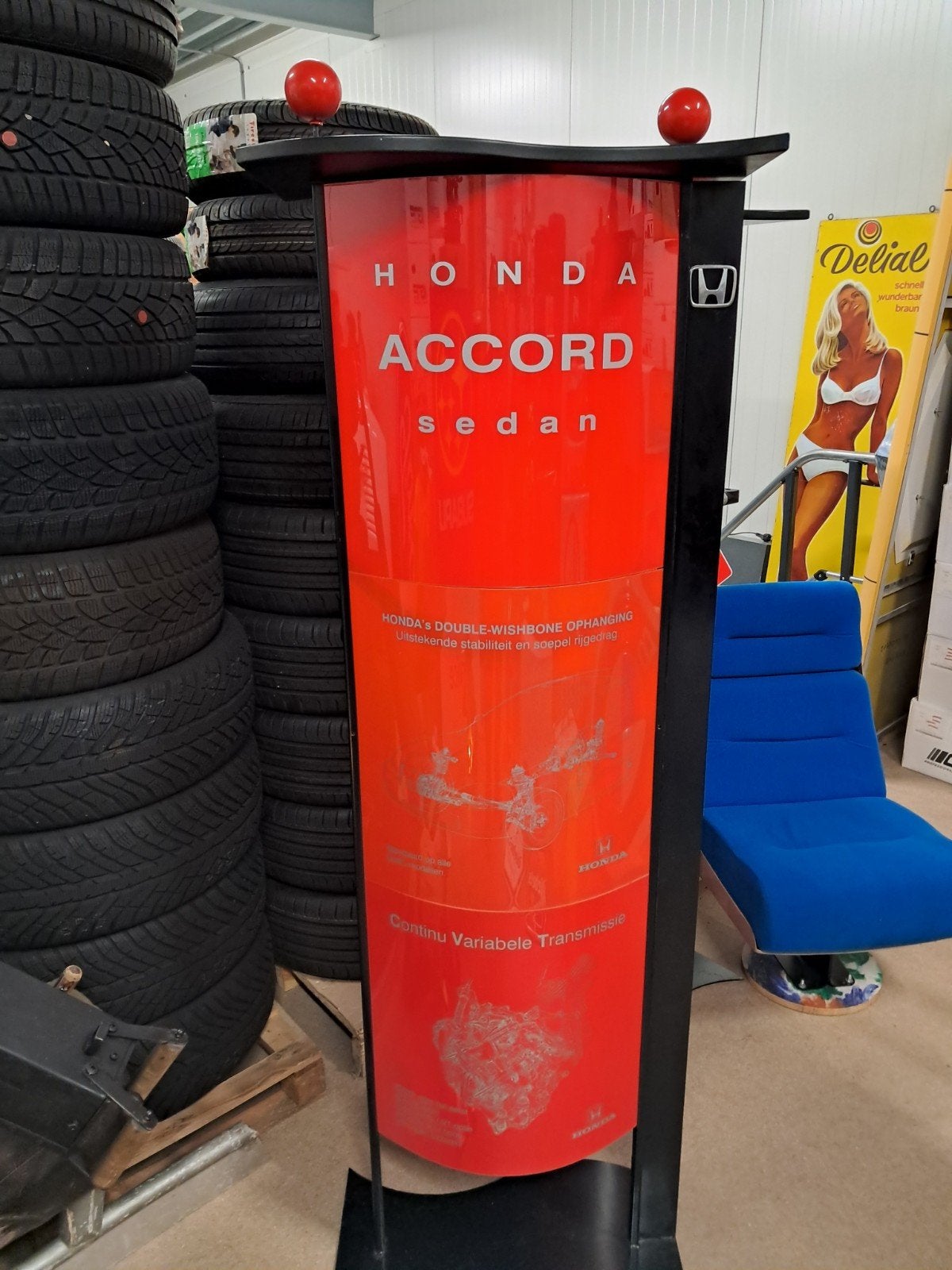 Honda technische informatie reclame zuil 200cm prijs p. stuk, Ophalen, Reclamebord, Eu, Gebruikt
