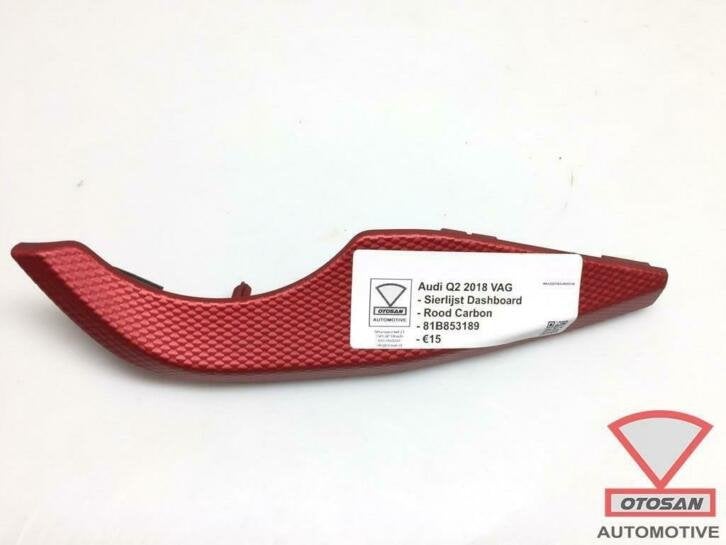 audi q2 2018 vag sierlijst dashboard rood carbon 81b853189