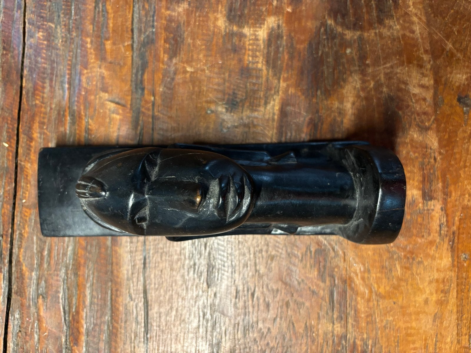 Afrikaans houten beeldje - Hoofd, Hout, Afrika, Zwart, Ophalen of Verzenden