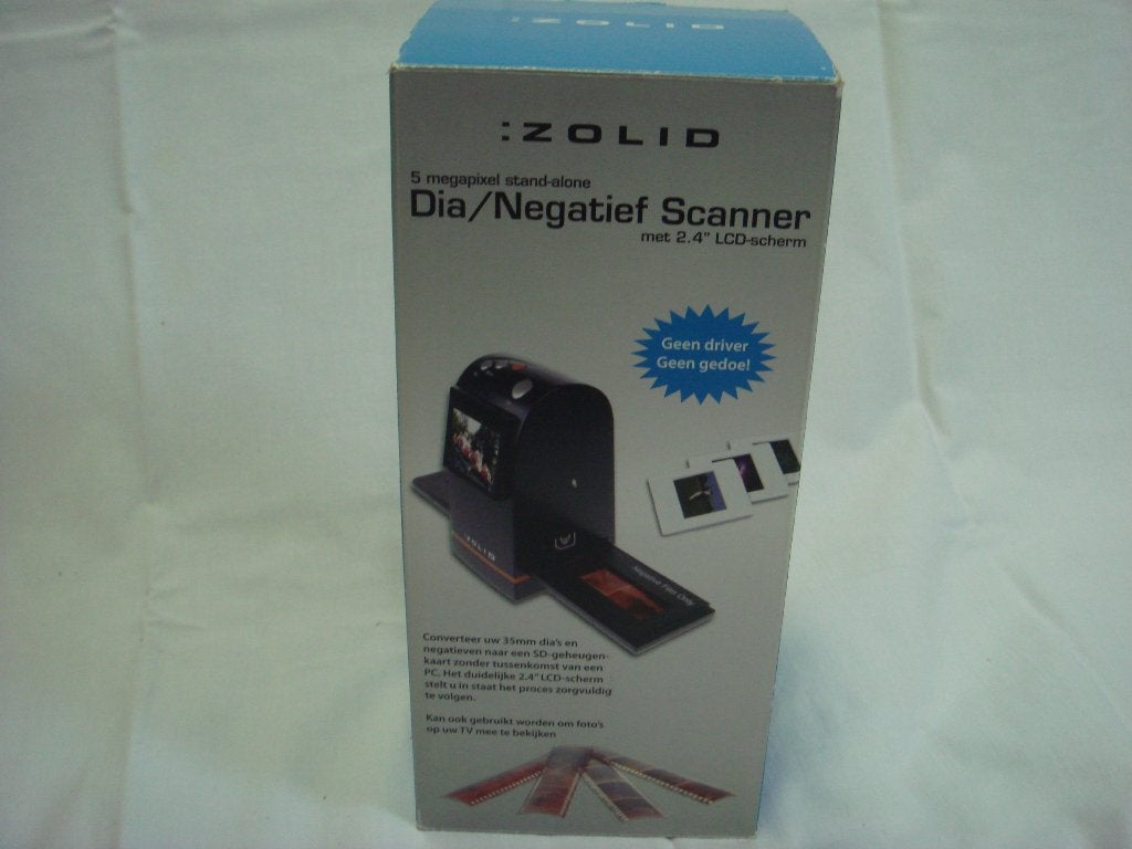 Zolid Dia/Negatief Scanner 5MP met 2.4" LCD-scherm, Computers en Software, Scanners, Diascanner, MacOS, Ophalen of Verzenden, Zo goed als nieuw