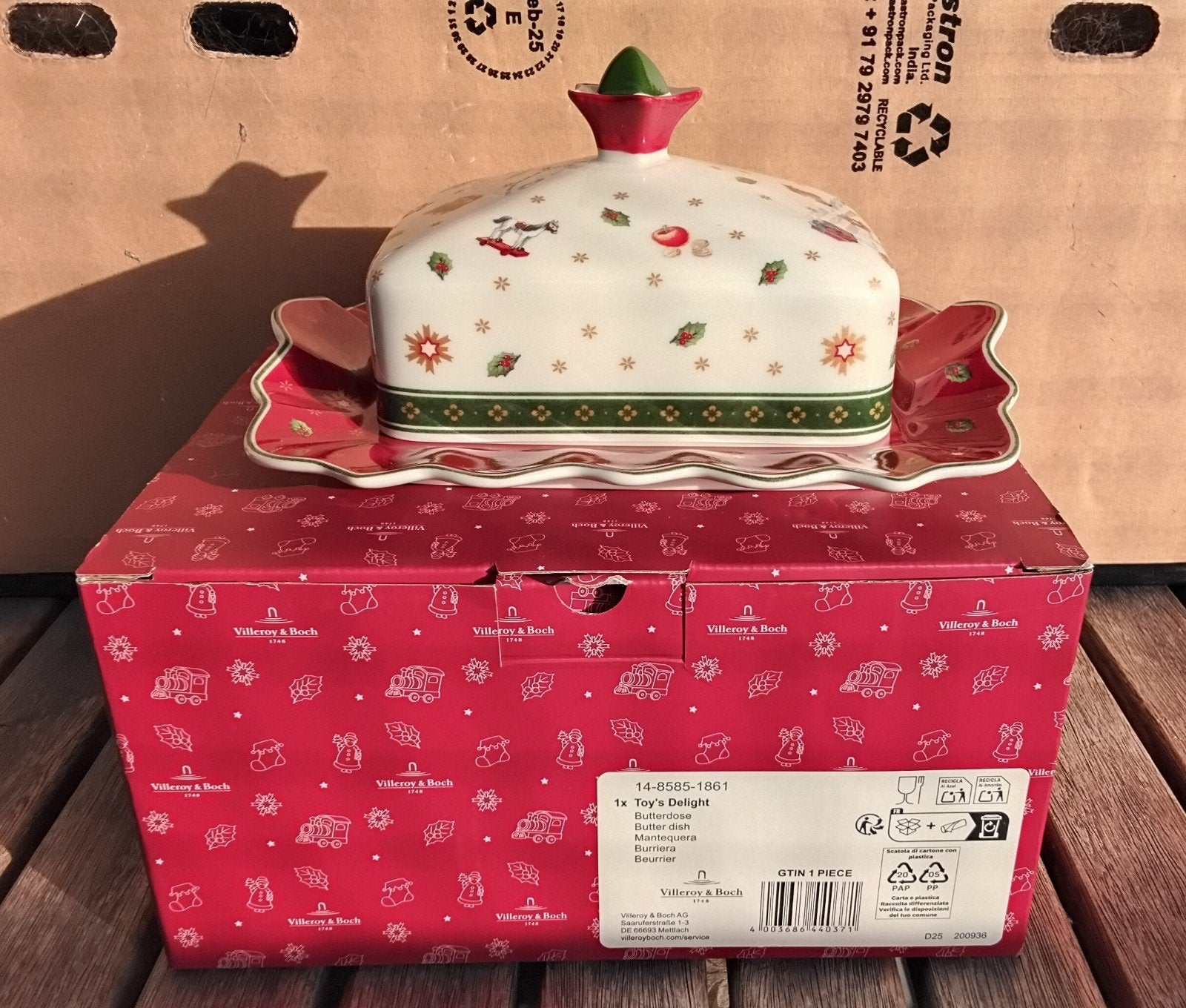 Villeroy & Boch Toy's Delight botervloot - Nieuw in doos, Villeroy & Boch, Ophalen of Verzenden, Zo goed als nieuw, Overige stijlen