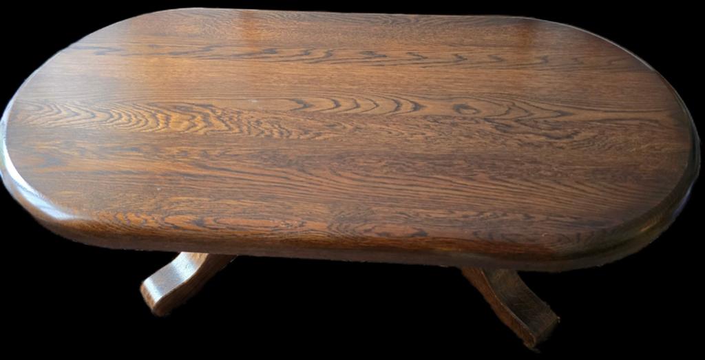 Massief eikenhouten salontafel - 7 cm blad, Antiek en Kunst, Antiek | Meubels | Tafels, Ophalen