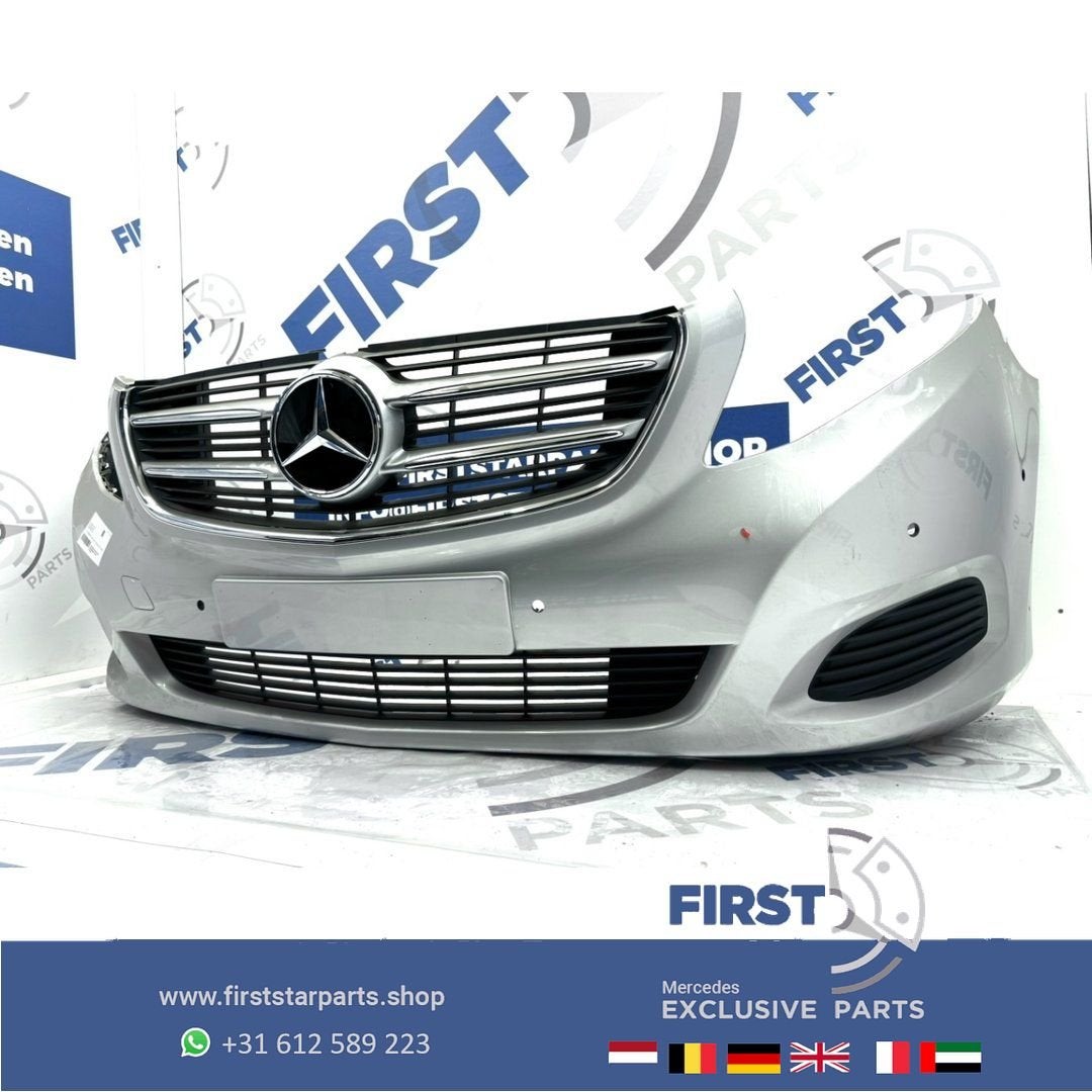 W447 BUMPER Mercedes V KLASSE / VITO VOORBUMPER COMPLEET ZWA, Gebruikt, -, Voor, Ophalen of Verzenden