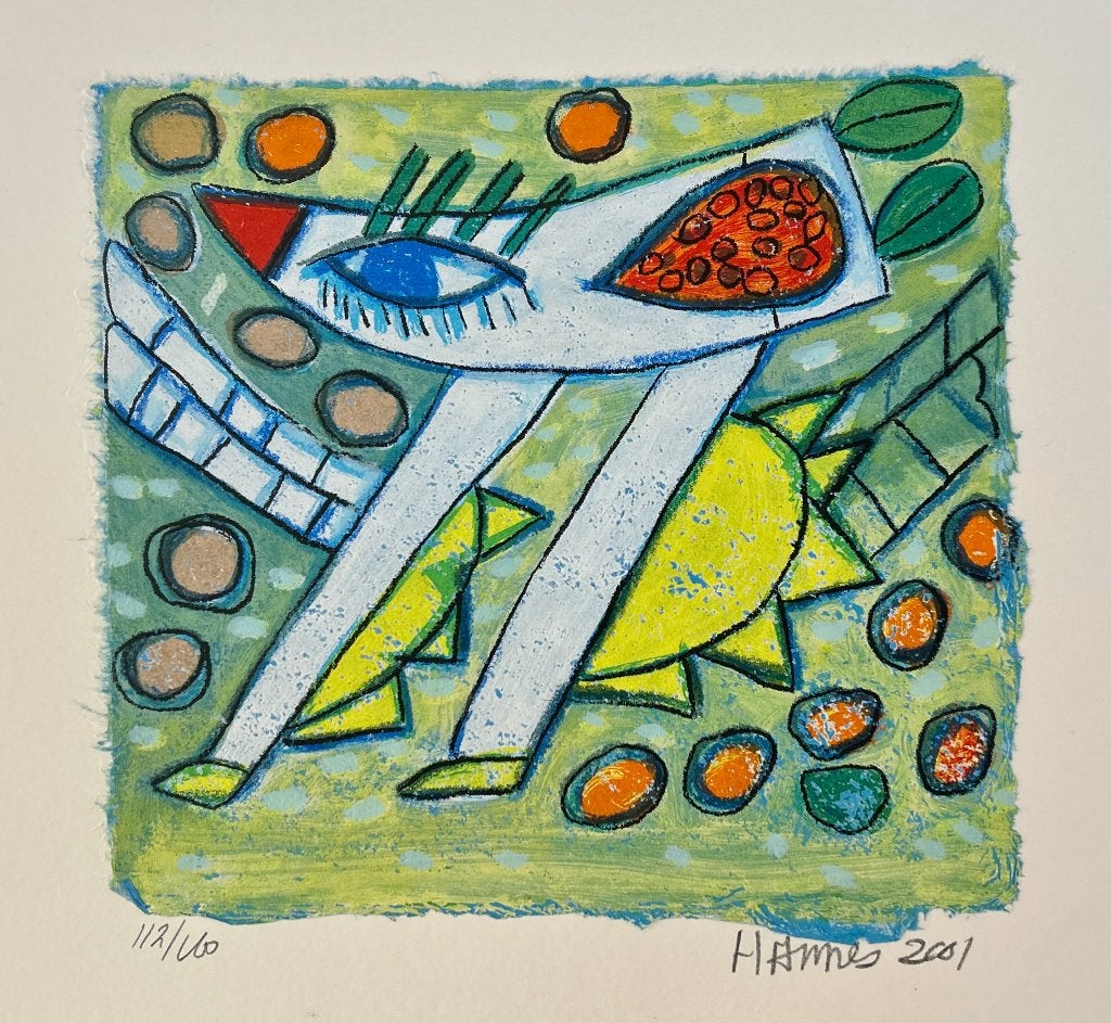Zeefdruk Hannes Kuiper, Antiek en Kunst, Gesigneerd, Verzenden, Zeefdruk