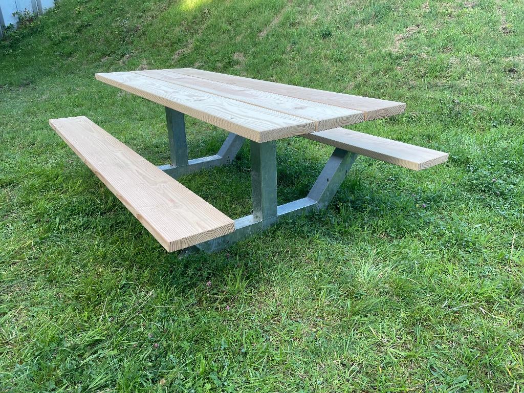 Tuintafel picknicktafel Douglas hout 220cm laatste modellen, Tuin en Terras, Picknicktafels, Nieuw, Rechthoekig, Hout, Ophalen