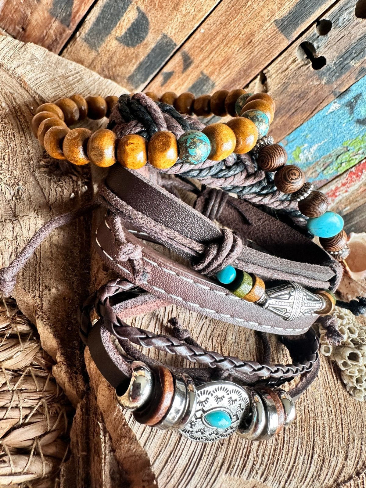 Boho armbanden / heren / set van 6 / beachwear / multilayer