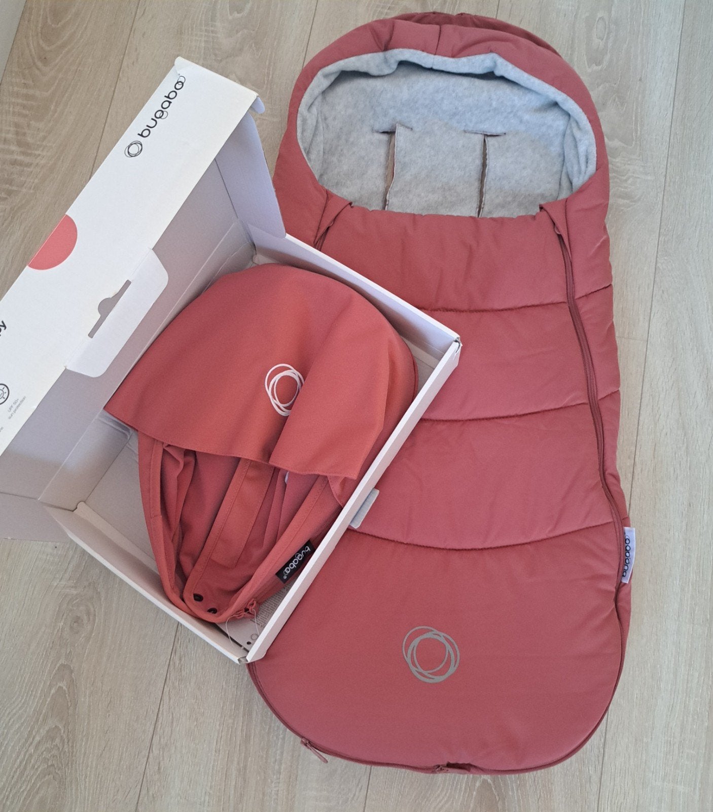 SET Bugaboo Fox/ Lynx  /Cameleon bekleding "Sunrise Red", Kinderen en Baby's, Ophalen of Verzenden, Nieuw, Voetenzak