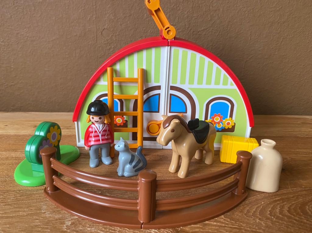 Peuter playmobil stal, Ophalen of Verzenden, Gebruikt