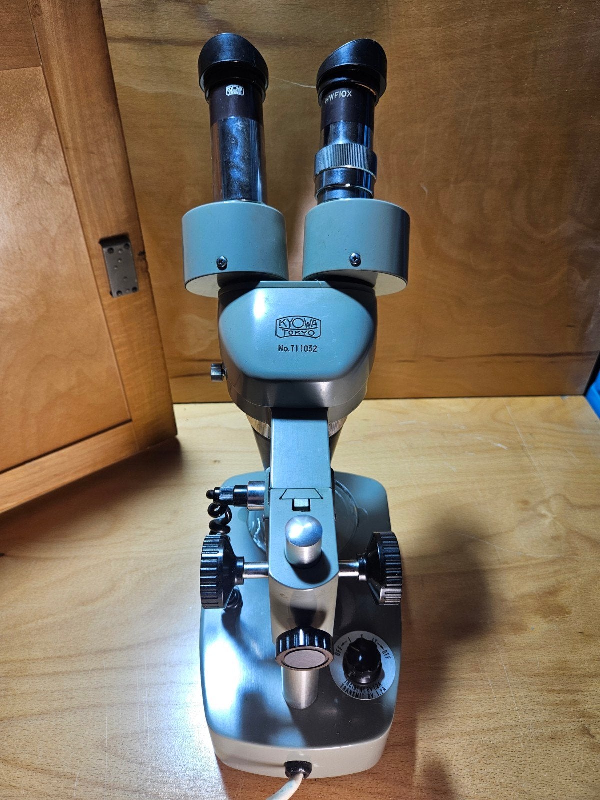 Kyowa Stereomicroscoop met preparaten KU Nijmegen, Audio, Tv en Foto, Ophalen of Verzenden, Gebruikt, Minder dan 400x, Stereomicroscoop