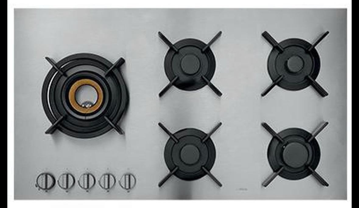 Atag kookplaat met wokbrander rvs, Ophalen, Zo goed als nieuw, Inbouw, Gas