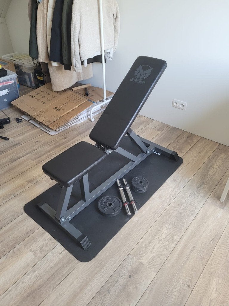 Multifunctionele verstelbare fitnessbank, Ophalen, Zo goed als nieuw, Benen, Fitnessbank