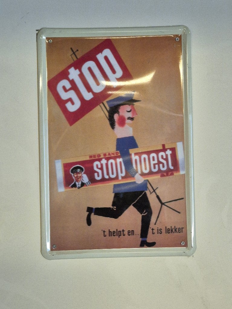reklame bord stophoest, Ophalen of Verzenden, Gebruikt, Reclamebord