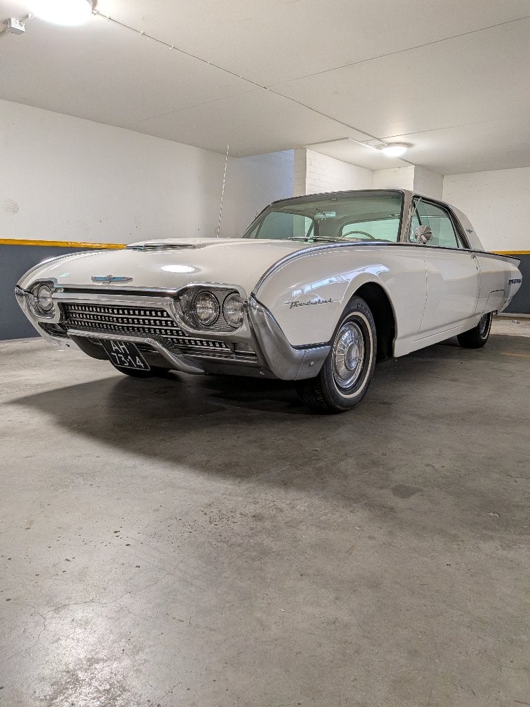 ford thunderbird 1962 v8 automaat., Auto's, Automaat, Achterwielaandrijving, Wit, Leder
