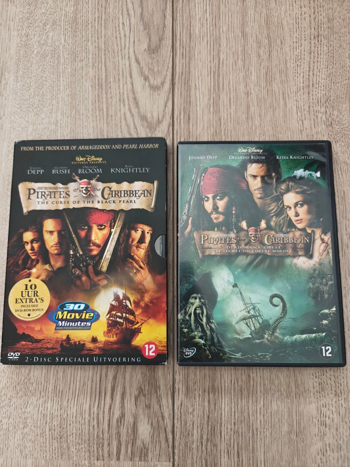 Pirates of the Caribbean DVD's twee stuks, Vanaf 12 jaar, Ophalen of Verzenden, Gebruikt, Boxset