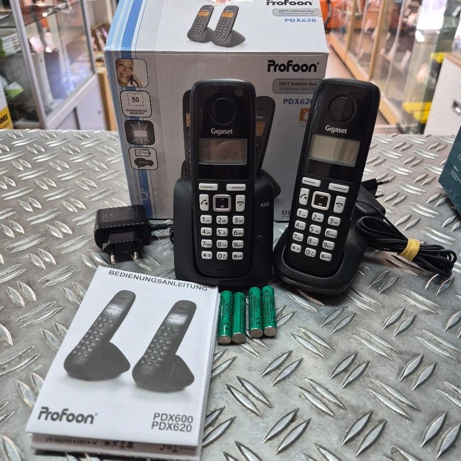Profoon PDX620 DECT telefoon met 2 handsets Nieuwstaat, Zo goed als nieuw, X, 2 handsets, Ophalen of Verzenden
