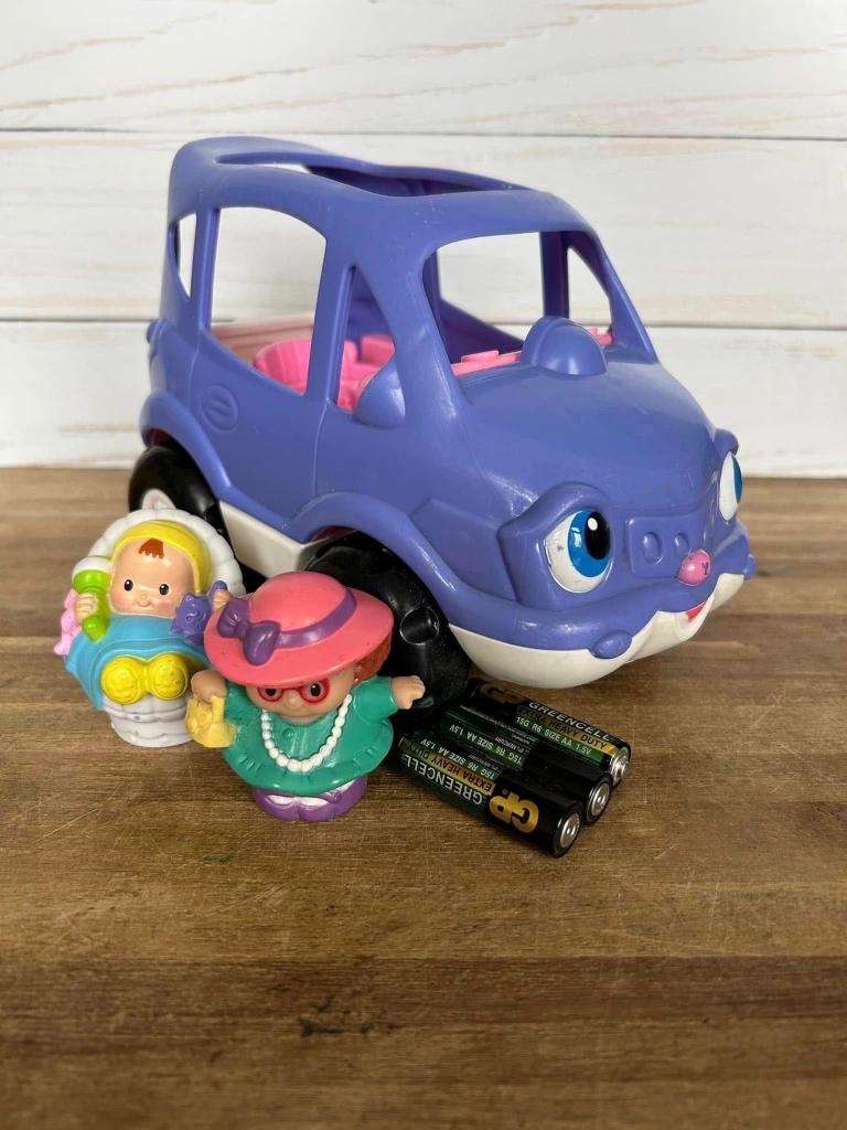 Fisher-Price Little People Paarse SUV Auto met Popjes, Kinderen en Baby's, Speelgoed | Fisher-Price, Ophalen of Verzenden, Gebruikt