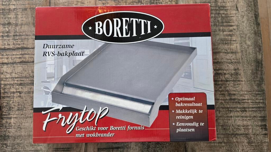 Boretti RVS Bakplaat Frytop - Zo goed als nieuw, Witgoed en Apparatuur, Fornuizen, Zo goed als nieuw, Ophalen